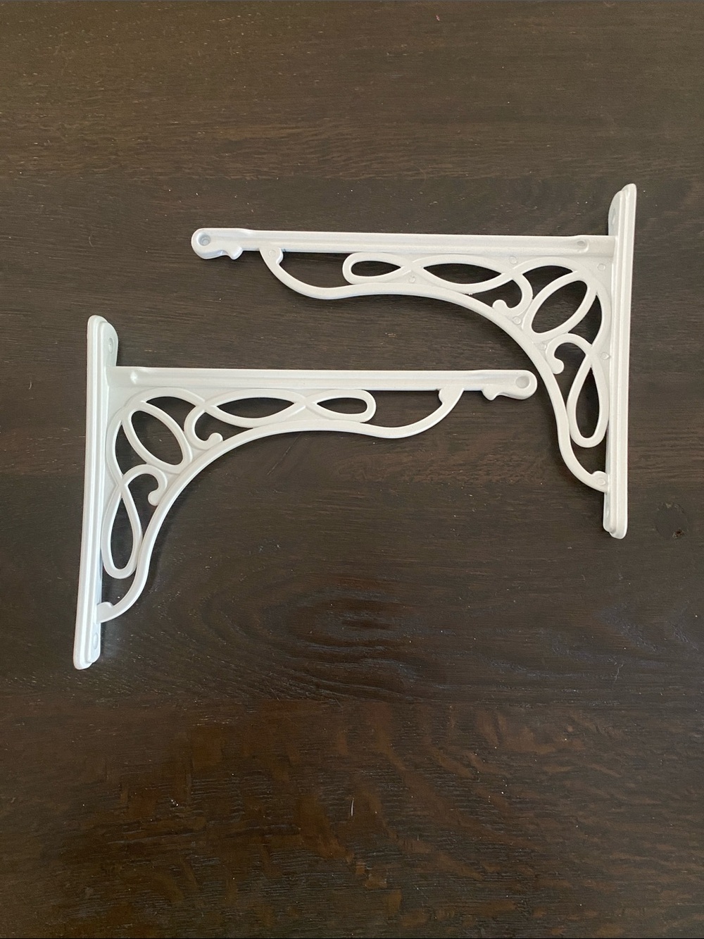 White Decorative Wall Bracket Pair - Unbranded